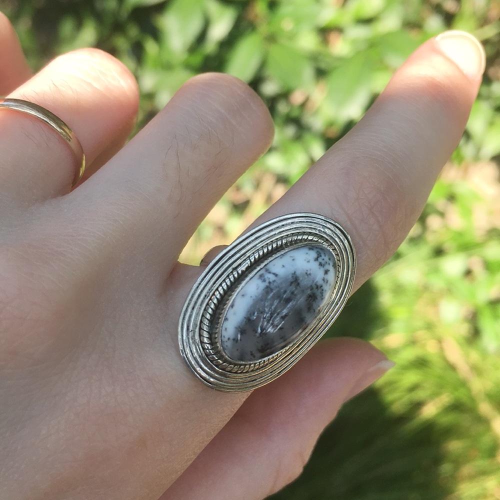 Dendritic Agate Ring - image 5